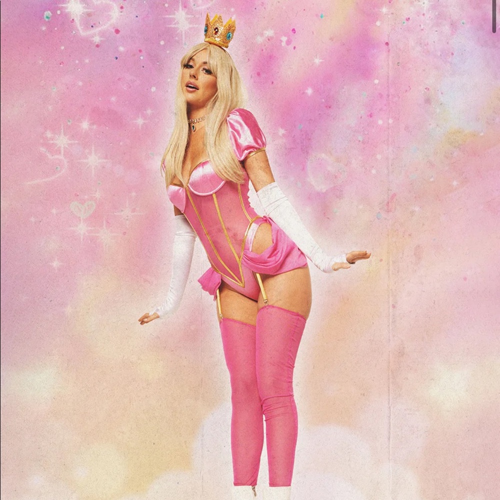 IHEARTRAVES Forplay Fashion Nova Princess Peach Costume for Halloween Raves